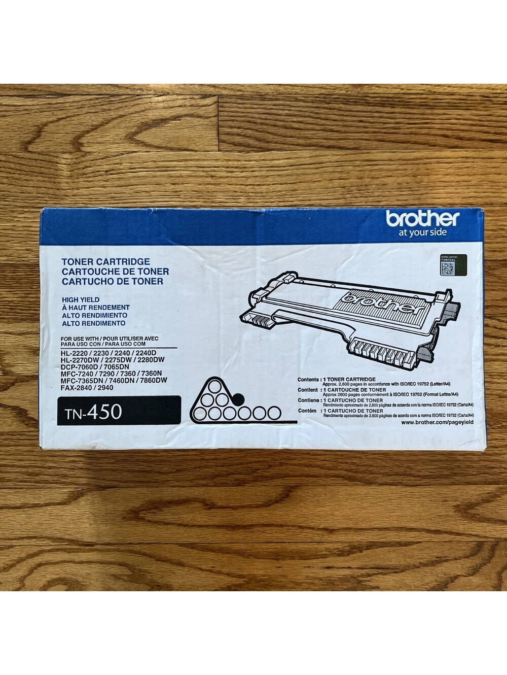 Brother TN-450 High Yield Black Laser Toner for HL-2220/2230/2240/2270DW -NEW